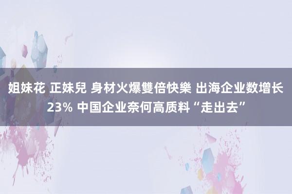 姐妹花 正妹兒 身材火爆雙倍快樂 出海企业数增长23% 中国企业奈何高质料“走出去”