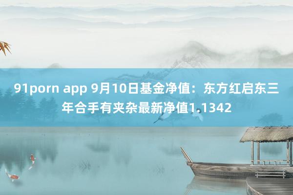 91porn app 9月10日基金净值：东方红启东三年合手有夹杂最新净值1.1342