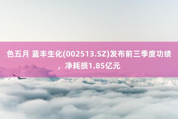 色五月 蓝丰生化(002513.SZ)发布前三季度功绩，净耗损1.85亿元