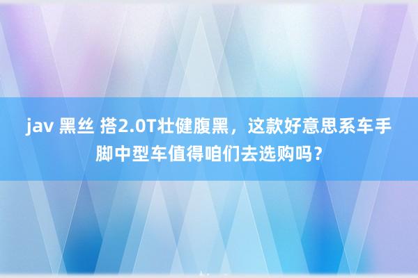 jav 黑丝 搭2.0T壮健腹黑，这款好意思系车手脚中型车值得咱们去选购吗？