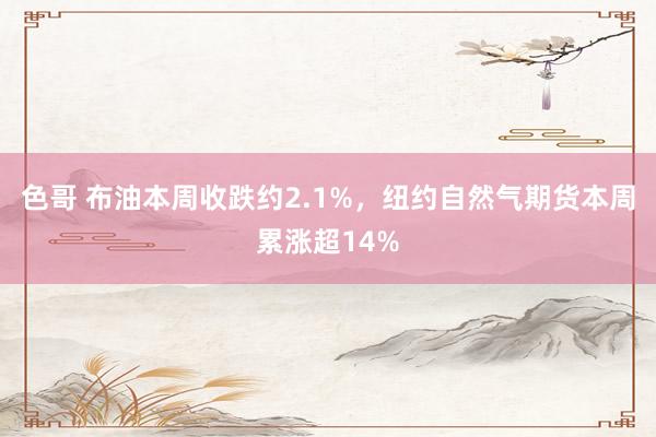 色哥 布油本周收跌约2.1%，纽约自然气期货本周累涨超14%