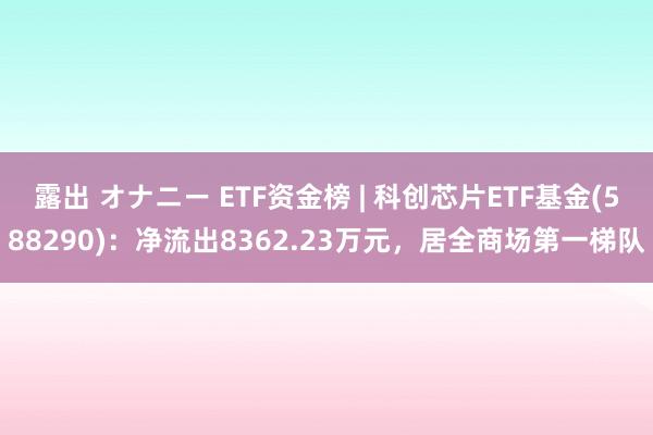 露出 オナニー ETF资金榜 | 科创芯片ETF基金(588290)：净流出8362.23万元，居全商场第一梯队