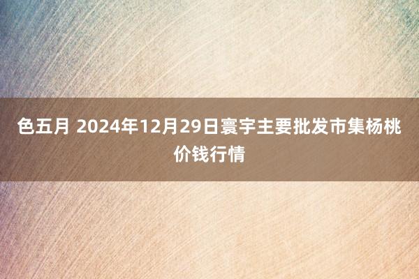 色五月 2024年12月29日寰宇主要批发市集杨桃价钱行情