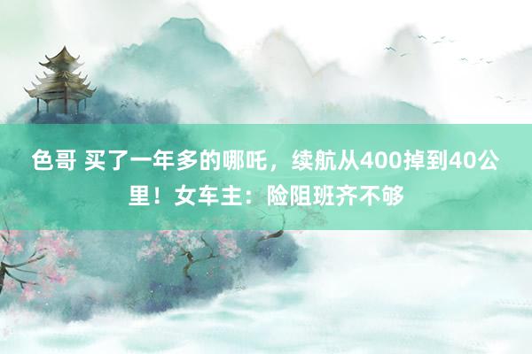 色哥 买了一年多的哪吒，续航从400掉到40公里！女车主：险阻班齐不够