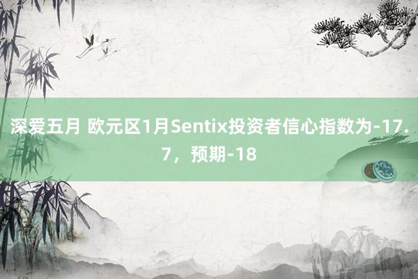 深爱五月 欧元区1月Sentix投资者信心指数为-17.7，预期-18