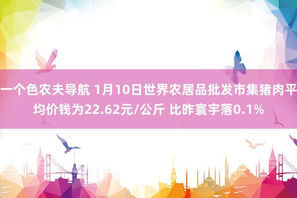 一个色农夫导航 1月10日世界农居品批发市集猪肉平均价钱为22.62元/公斤 比昨寰宇落0.1%