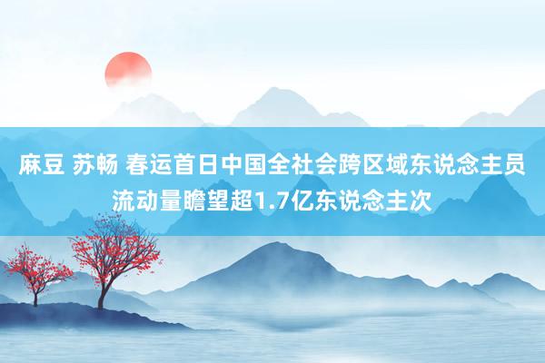 麻豆 苏畅 春运首日中国全社会跨区域东说念主员流动量瞻望超1.7亿东说念主次