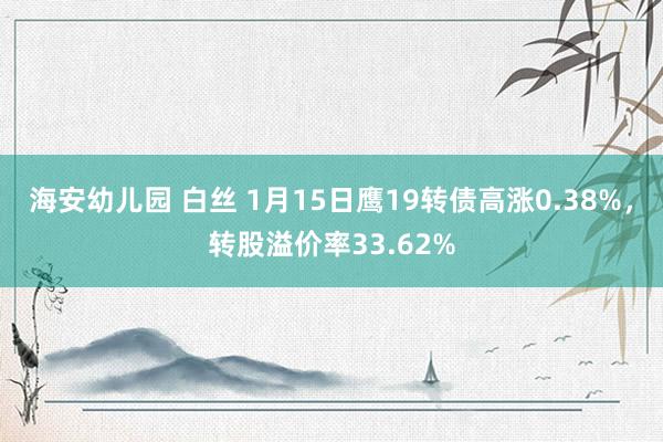 海安幼儿园 白丝 1月15日鹰19转债高涨0.38%，转股溢价率33.62%