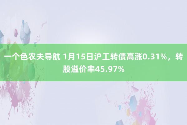 一个色农夫导航 1月15日沪工转债高涨0.31%，转股溢价率45.97%